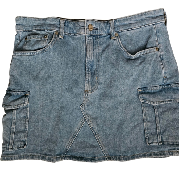 RAILS The Laurel Cargo Blue Wash Denim Mini Skirt | SZ 30 - Picture 2 of 12